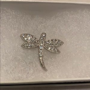 Sparkling Crystal Covered Dragonfly Pendent